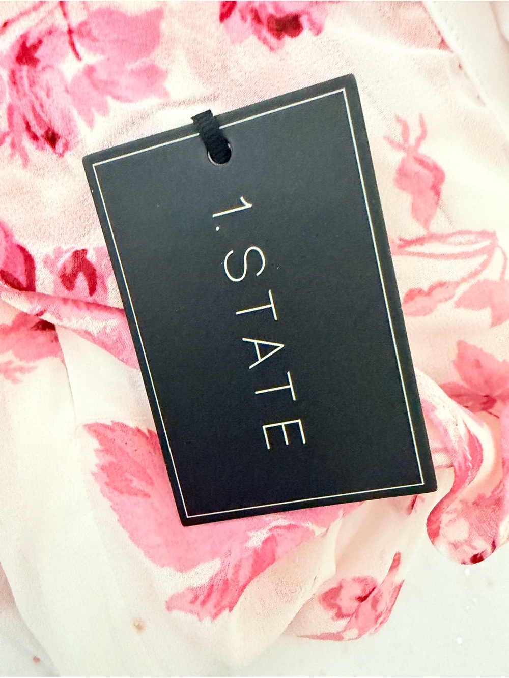1. State Pink Floral Ruffle V-Neck Blouse - Picture 5 of 6
